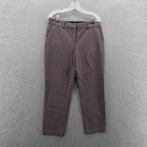 Theory Treeca Ankle‎ Length Trousers Pants Size 10 Brown Womens Career Stretch